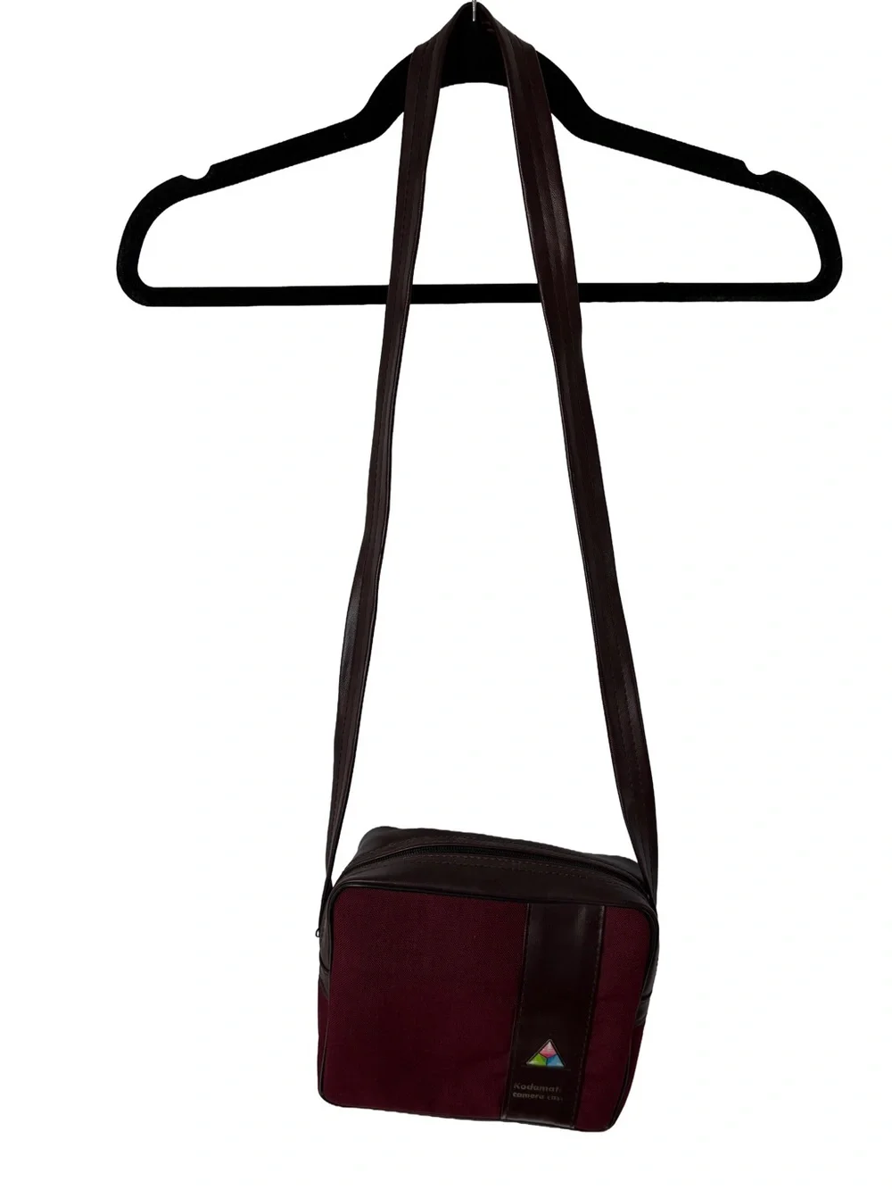 Vintage Kodak Kodamatic Camera Case Burgundy Retro Shoulder Bag